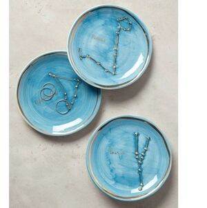 Anthropologie Star Sign Constellation Trinket Dish CAPRICORN Zodiac Stoneware